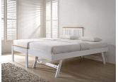 3ft single pure white & oak guest bed frame with trundle bed underneath 3